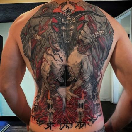 Religious Devil - Billy Williams Satanic Backpiece 